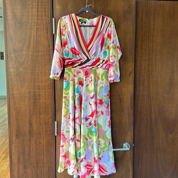 Rickie Freeman Teri Jon Patterned Dress - Picture 1 of 3